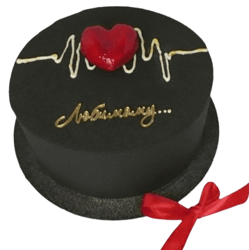 Черный торт любимому на заказ