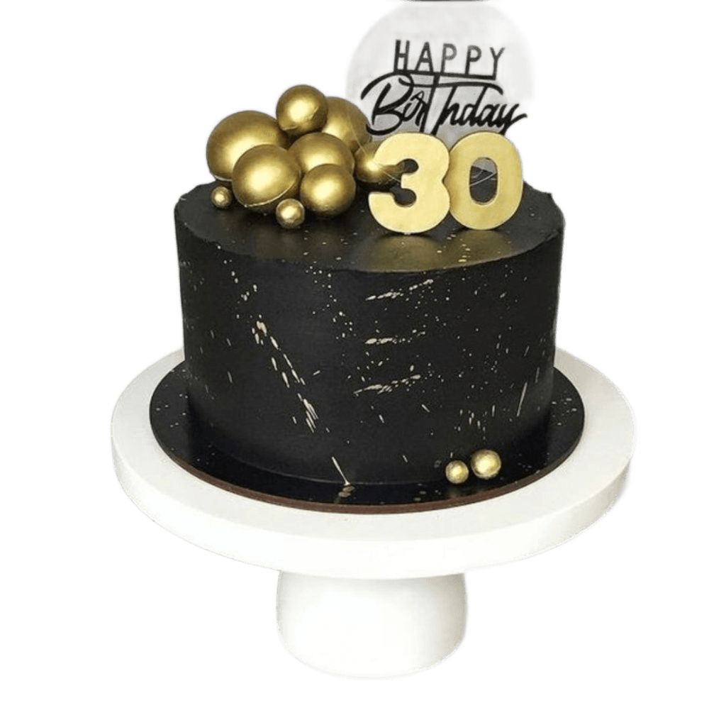 Черный торт для подруги на 30 лет