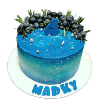 Торт небесная лагуна с ягодами